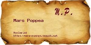 Mars Poppea névjegykártya